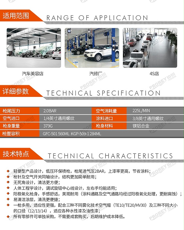 GW-150050094-戴维比斯 PROLT-GTE20-1213-BK PROGTI全能高效环保面漆喷枪-2