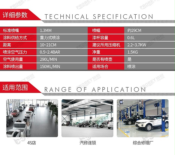 GW-150050062-萨塔 1066598 SATAjet 1500 B HVLP 1.3 环保省漆面漆喷枪-2
