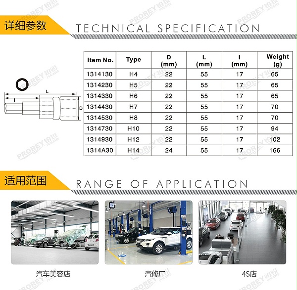 GW-130036312-飞鹰 1314130 12英寸xL55 旋具套筒 六角 H4-2