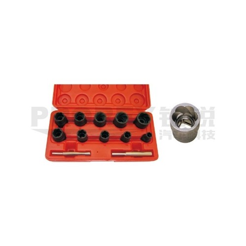 TJG B1342 10PCS 3/8英寸+1/2英寸反牙套筒组