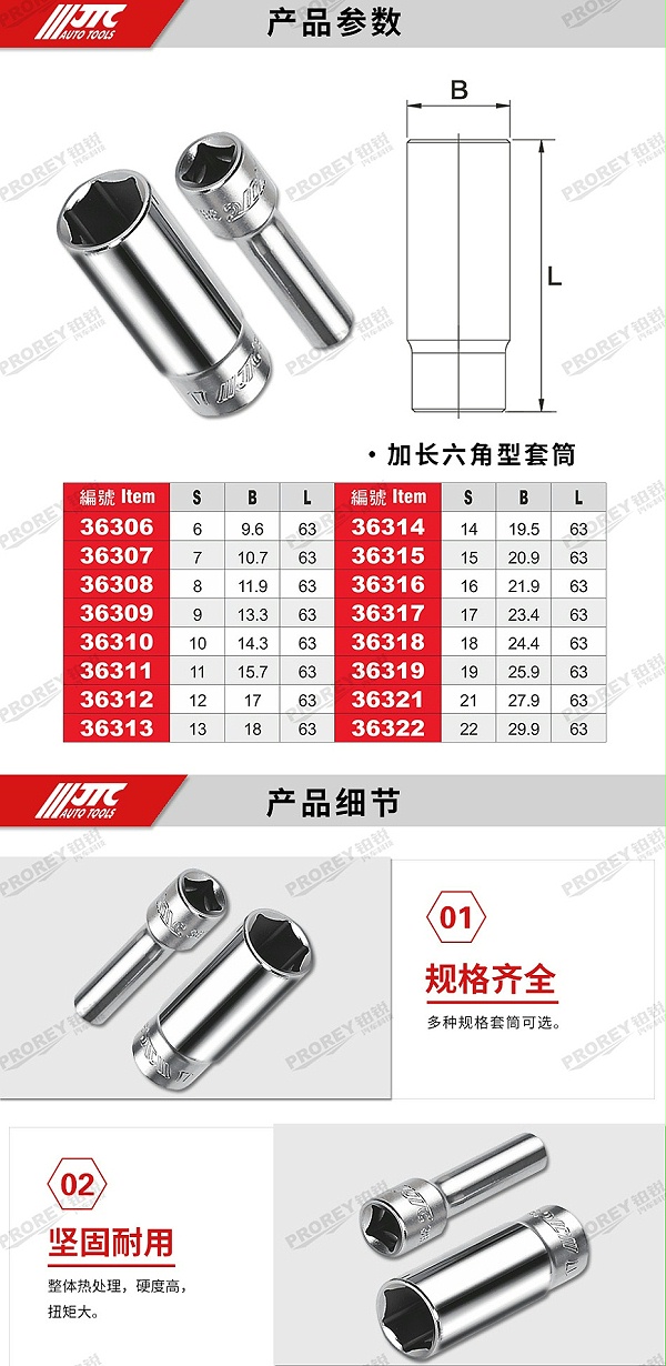 GW-130035399-JTC36306-3-8英寸 手动长六角套筒6mm-2