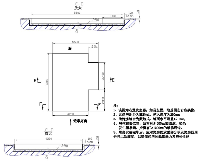 广力烤漆房 GL-BA-G地基图