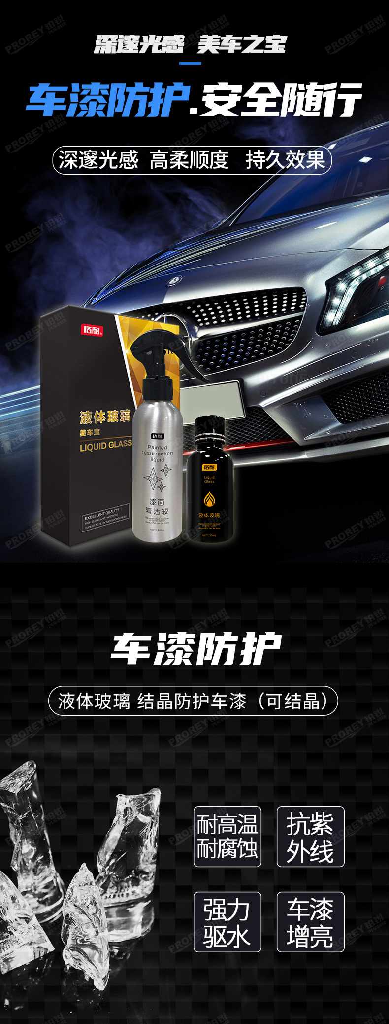 GW-180080584-GLARE格耐 GL-028(漆面复活液80mL1液体玻璃20mL1) 格耐美车宝液体玻璃(可结晶)-1