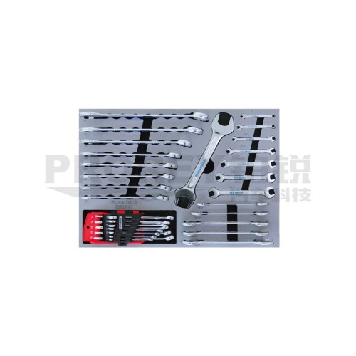 飞鹰 0331500 33件 两用与双开口扳手工具托