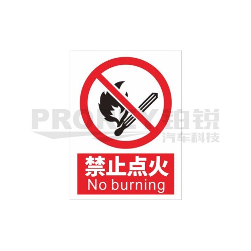 禁止点火20*30cm 警示标签(PVC塑料板)