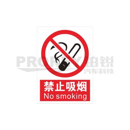 禁止吸烟20x30cm 警示标签(PVC/塑料板)