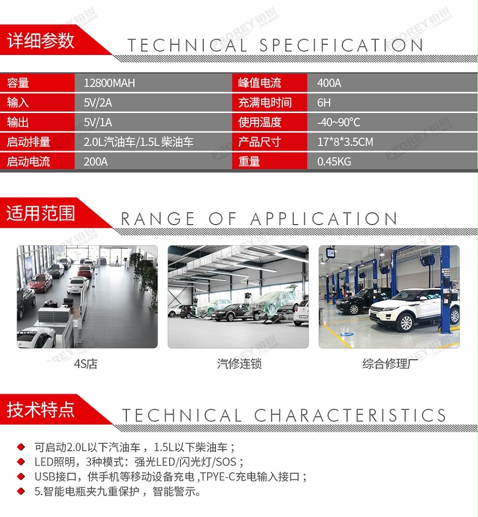 GW-170010104-启尚 Q1S(九防智能夹）应急启动电源带充气-2